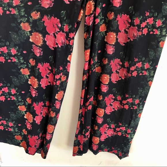 PLENTY TRACY REESE Laurete Floral Ruffle Cutout Wide Leg Jumpsuit in Black - Picture 9 of 14